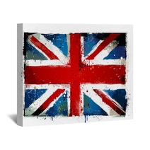 Grungy UK Flag Wall Art 49300690