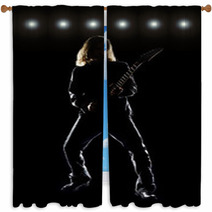 Guitar Player Window Curtains 59307971