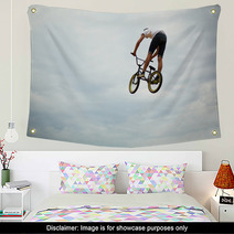 Guy Jumps On Bike Wall Art 55251710