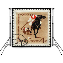 Guybozi - Horse Folk Game In Pamir On Post Stamp Backdrops 32527460