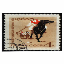 Guybozi - Horse Folk Game In Pamir On Post Stamp Rugs 32527460