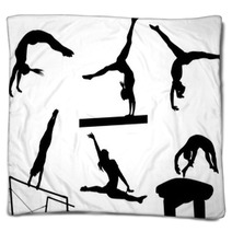 Gymastic Silhouettes Blankets 89015603
