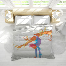 Gymnastic Performer With Abstract And Fantasy Concept Bedding 46362466