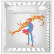 Gymnastic Performer With Abstract And Fantasy Concept Nursery Decor 46362466