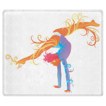 Gymnastic Performer With Abstract And Fantasy Concept Rugs 46362466