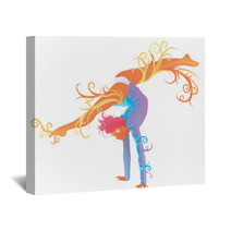 Gymnastic Performer With Abstract And Fantasy Concept Wall Art 46362466