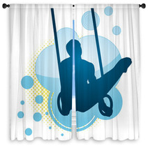 Gymnastic Rings Window Curtains 43719833