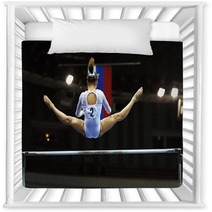 Gymnastics Competition With Individual On An Uneven Bar Nursery Decor 838209