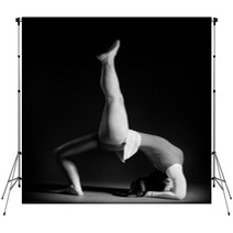 Gymnastics Pose Black And White Backdrops 50343078