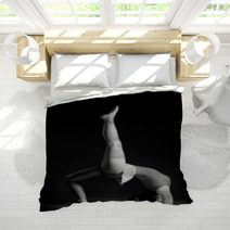 Gymnastics Pose Black And White Bedding 50343078