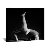 Gymnastics Pose Black And White Wall Art 50343078