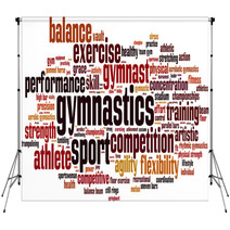 Gymnastics Word Cloud Concept. Vector Illustration Backdrops 79114494