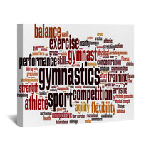 Gymnastics Word Cloud Concept. Vector Illustration Wall Art 79114494
