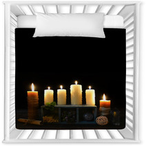 Halloween Background With Candles And Magic Objects Nursery Decor 84300351