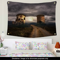 Halloween Background With Old Towers Wall Art 68256428