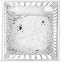 Halloween Background With Spiders And Cobwebs Nursery Decor 222881328