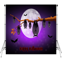 Halloween Bats Backdrops 91834470