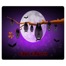 Halloween Bats Rugs 91834470