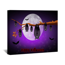 Halloween Bats Wall Art 91834470
