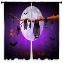 Halloween Bats Window Curtains 91834470