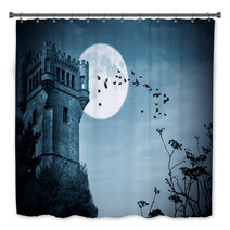 Halloween Castillo Con Luna Noche Bath Decor 45847814