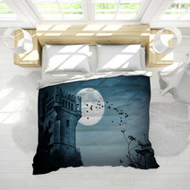 Halloween Castillo Con Luna Noche Bedding 45847814