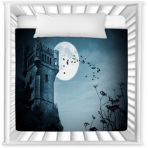 Halloween Castillo Con Luna Noche Nursery Decor 45847814