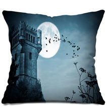 Halloween Castillo Con Luna Noche Pillows 45847814
