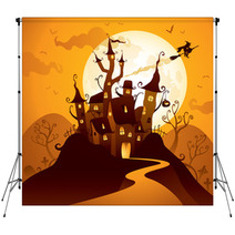 Halloween Castle Backdrops 55595555