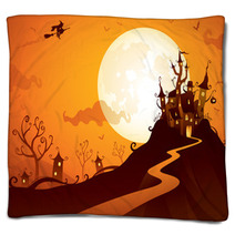 Halloween Castle Blankets 56344541