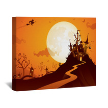 Halloween Castle Wall Art 56344541
