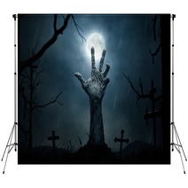Halloween Dead Hand Coming Out From The Soil Backdrops 63304760
