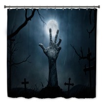 Halloween Dead Hand Coming Out From The Soil Bath Decor 63304760