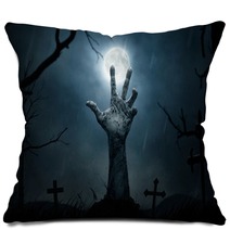 Halloween Dead Hand Coming Out From The Soil Pillows 63304760