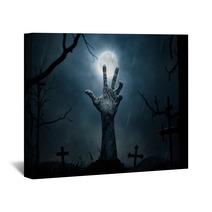 Halloween Dead Hand Coming Out From The Soil Wall Art 63304760