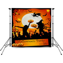 Halloween Disco-party Card Backdrops 16721762