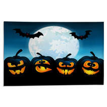Halloween Night With Pumpkins Rugs 56618669