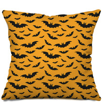 Halloween Pattern With Bats Pillows 120401953