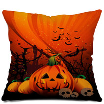 Halloween Pumpkin Vector Pillows 26152840