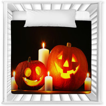 Halloween Pumpkins And Candles Nursery Decor 57083373