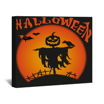 Halloween Scarecrow Wall Art 67190176