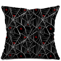 Halloween Spider Webs Seamless Pattern Background EPS10 File. Pillows 56241065