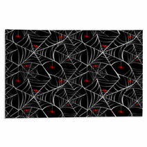 Halloween Spider Webs Seamless Pattern Background EPS10 File. Rugs 56241065