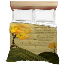 Hand-draw Autumn Background Design Bedding 16414232