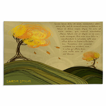 Hand-draw Autumn Background Design Rugs 16414232