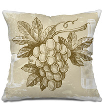 Hand Drawn Grape Pillows 69941298