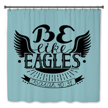 Hand Lettering Be Like Eagles With Wings Bath Decor 175315805