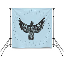 Hand Lettering With Bible Verse Those Who Wait On The Lord Shall Renew Their Strength Made On Eagle Backdrops 224700904