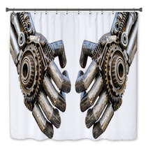 Hand Of Metallic Cyber Or Robot Made From Mechanical Ratchets Bo Bath Decor 63061924