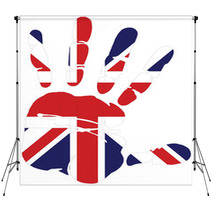 Hand Print Of Great Britain Backdrops 40272817